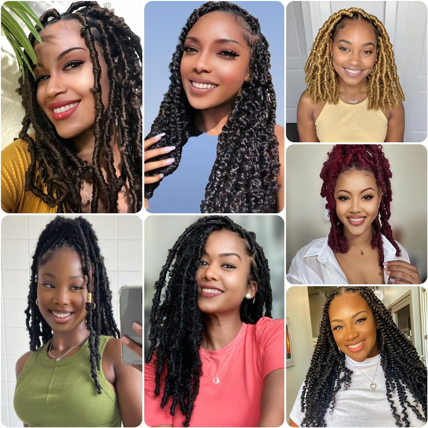 10 Inch Braiding Hair Marley Hair for Faux Locs Crochet Hair Passion Twist Hair Spring Twist Hair Butterfly Locs Soft Locs Curly Braiding Hair Marley Hair Extensions Cuban Twist Hair(3 Packs,1B)