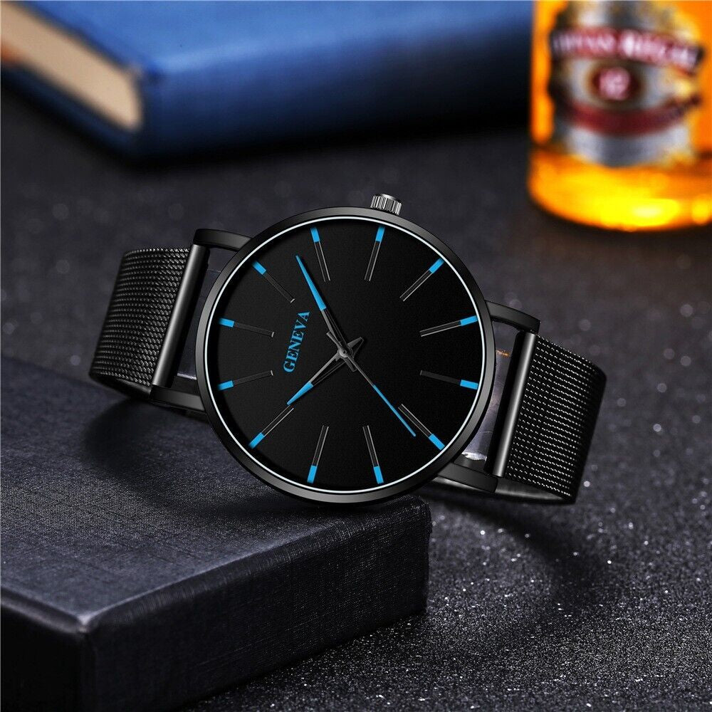 Waterproof Men'S Watch Stainless Steel Quartz Luminous Classic Watches Business