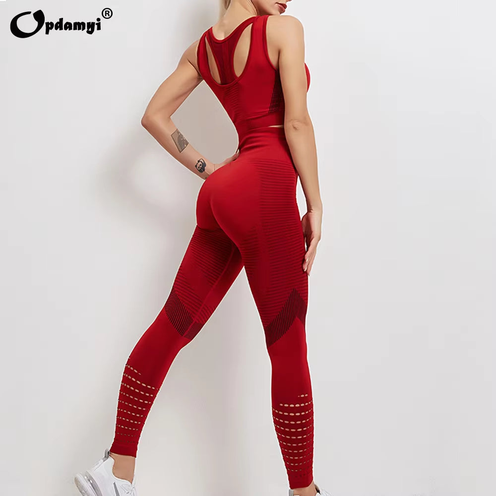 2021 New Gym Set Workout Clothes for Women Sports Bra and Leggings Suit Sports Wear Female Seamless Athletic Yoga Sets plus Size